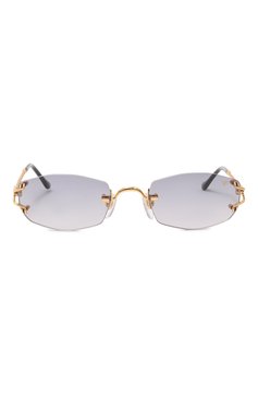 Женские солнцезащитные очки VINTAGE FRAMES серого цвета, арт. ASPEN 24KT G0LD/ASPHALT | Фото 3 (Тип очков: С/з; Нос: Не проставлено; Материал: Металл; Региональные ограничения белый список (Axapta Mercury): Не проставлено; Кросс-КТ: С/з-унисекс; Очки форма: Овальные, Безоправные; Оптика Гендер: оптика-унисекс)