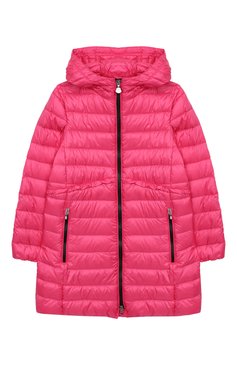 Детское стеганое пальто с капюшоном MONCLER ENFANT фуксия цвета, арт. E1-954-49945-99-C0000/12-14A | Фото 1 (Материал утеплителя: Пух и перо; Материал подклада: Синтетический материал; Статус проверки: Проверена категория, Проверено; Рукава: Длинные; Материал внешний: Синтетический материал; Длина (верхняя одежда): Длинные; Кросс-КТ: Зима; Материал сплава: Проверено, Проставлено; Драгоценные камни: Проставлено)