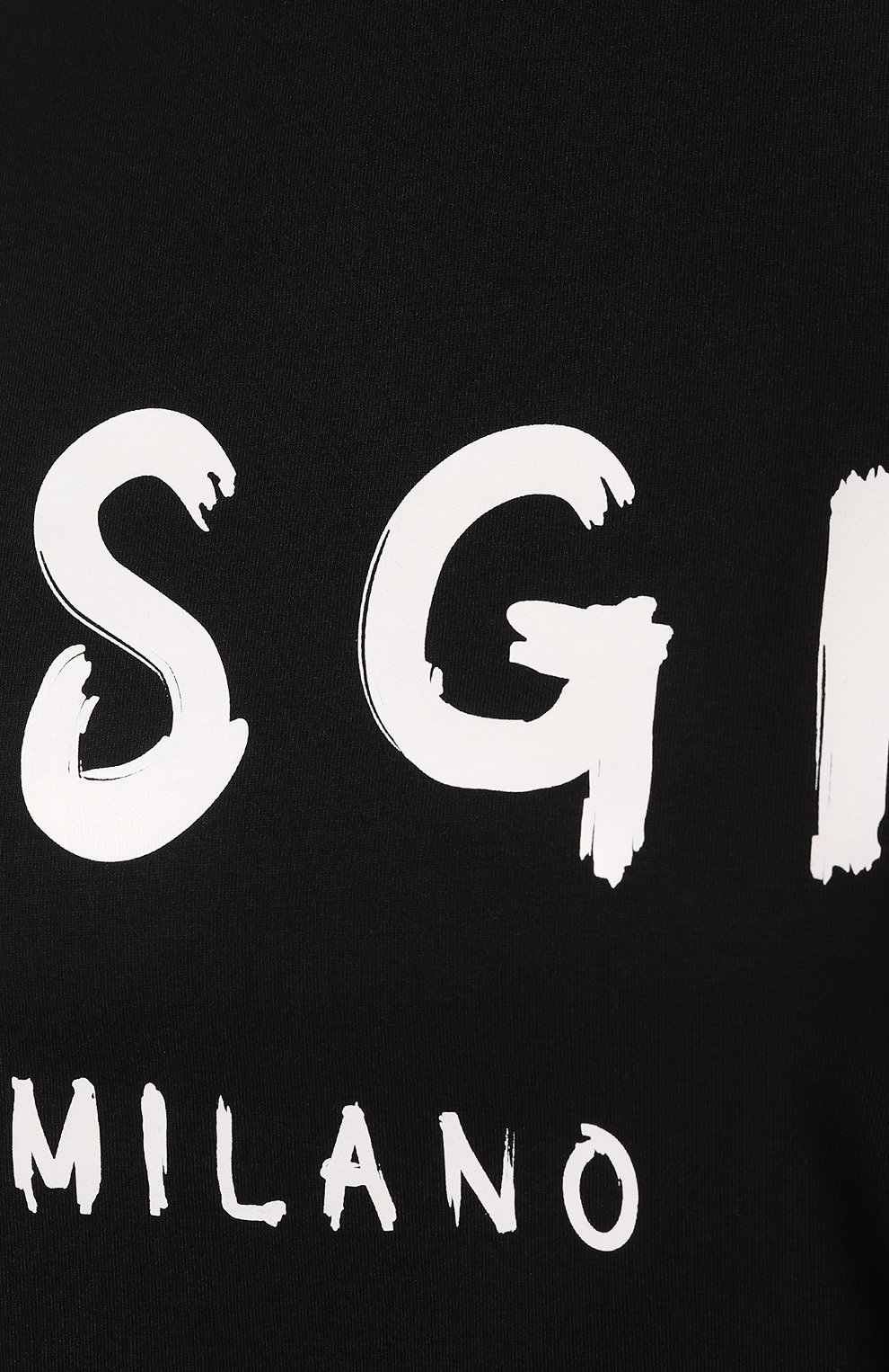 Хлопковая футболка MSGM черного цвета по цене 9950 руб., арт. 2000MDM510 200002, фото 5 Хлопковая футболка MSGM, арт. 2000MDM510 200002, фото 5