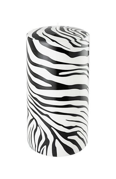 Интерьерная свеча zebra black&amp;white (20x10cm) PERNICI, арт. 8001962082389