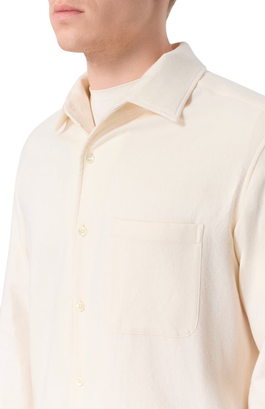 Хлопковая рубашка 12 STOREEZ 134858 Кремовый  134858 Фото 5