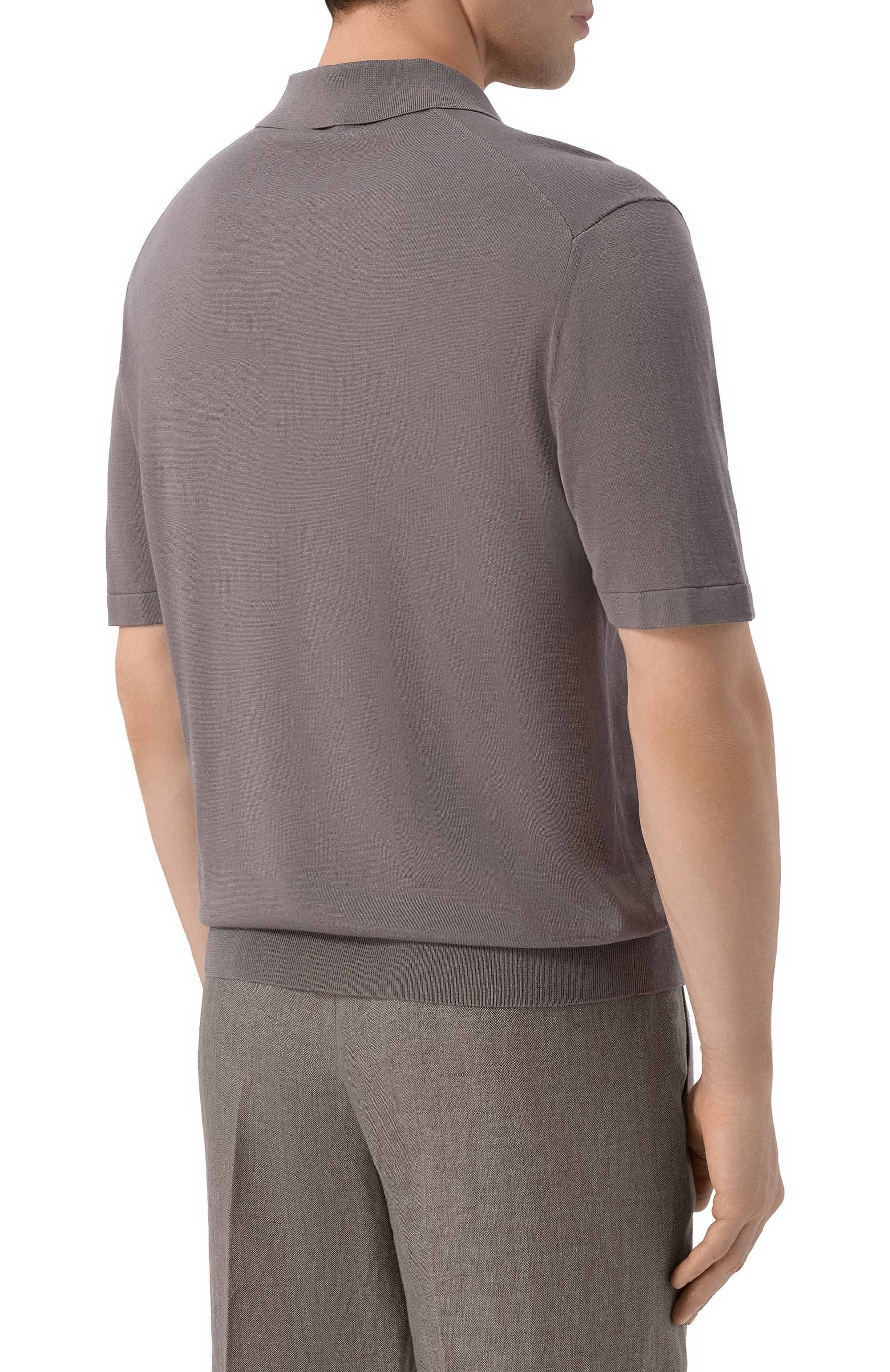 Поло из шелка и хлопка 12 STOREEZ, арт. 136307, фото 4