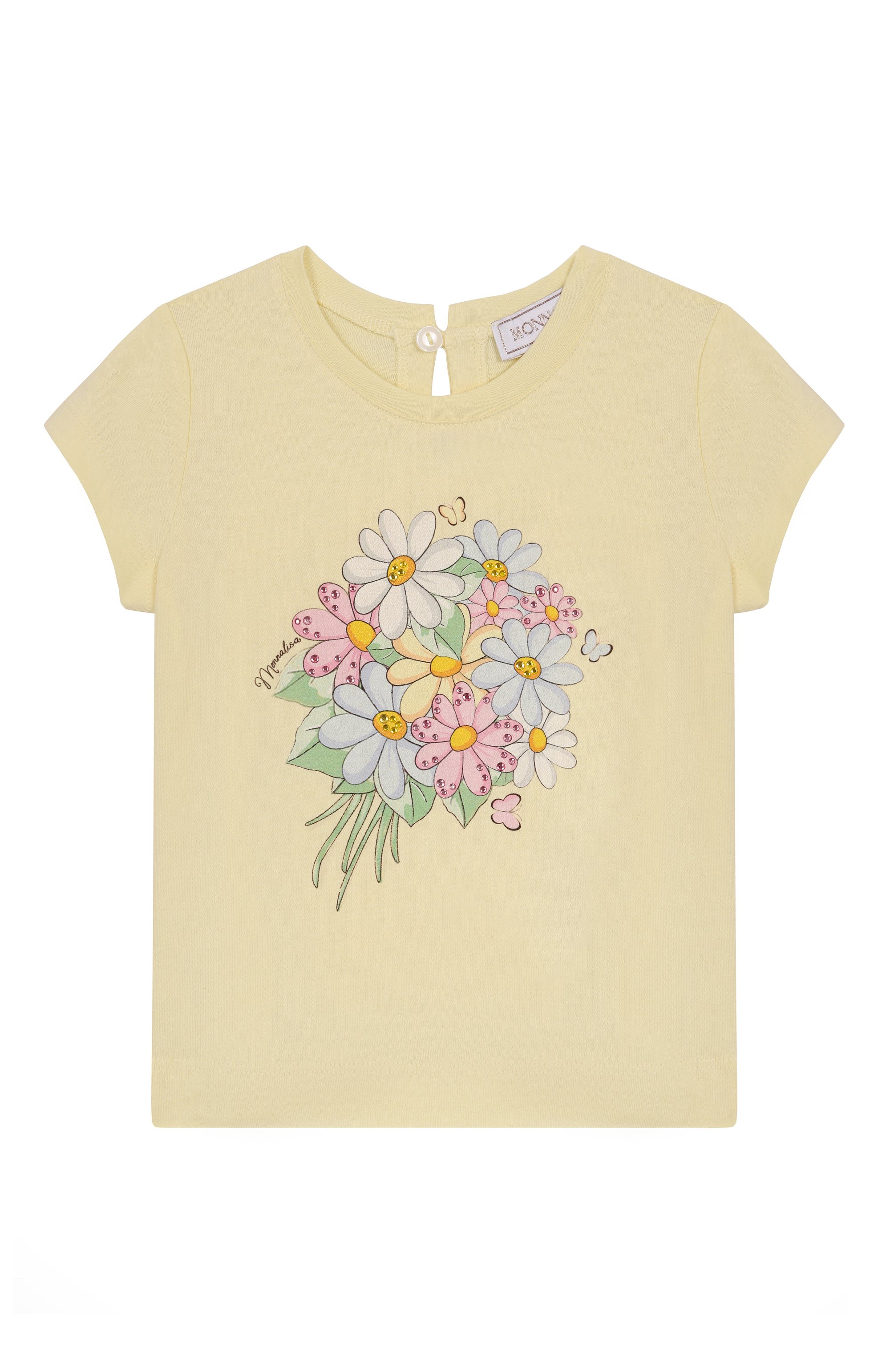 Хлопковая футболка MONNALISA, арт. 39E612, фото 1