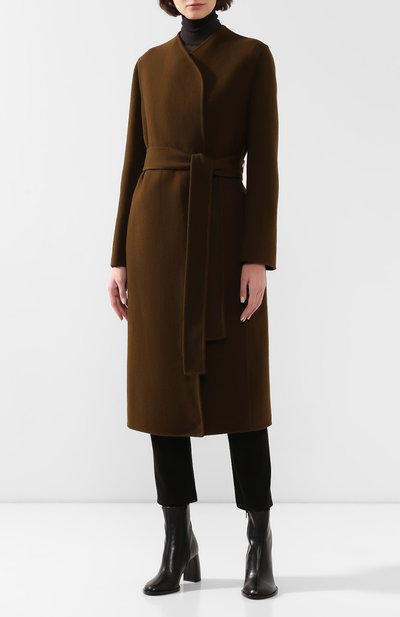 Пальто из смеси шерсти и кашемира THE ROW хаки цвета по цене 457000 руб., арт. 4568W1439, фото 3 Пальто из смеси шерсти и кашемира THE ROW, арт. 4568W1439, фото 3