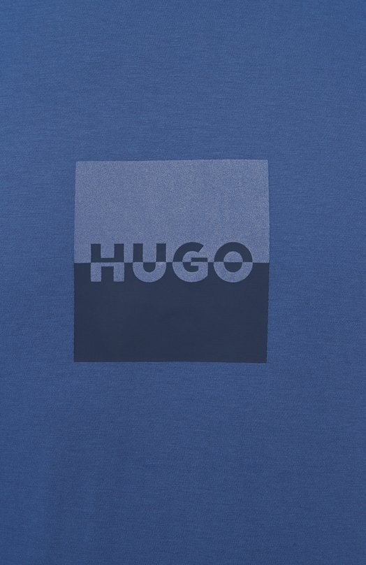 Хлопковая футболка HUGO 50542784 Синий  50542784 Фото 6