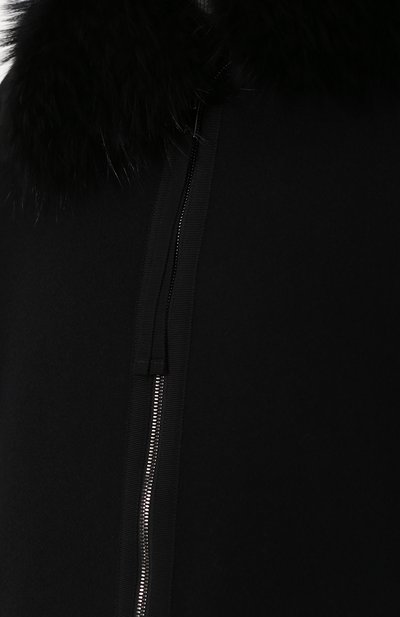 Шерстяной пуховик с меховой отделкой MONCLER, арт. C2-093-46707-00-549FH, фото 5