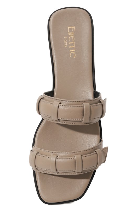 Кожаные шлепанцы Loop Elleme Бежевый, фото 6