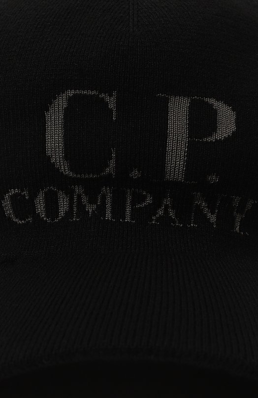 Шерстяная бейсболка C.P. Company 17CMAC299A005509A Чёрный  17CMAC299A005509A Фото 4