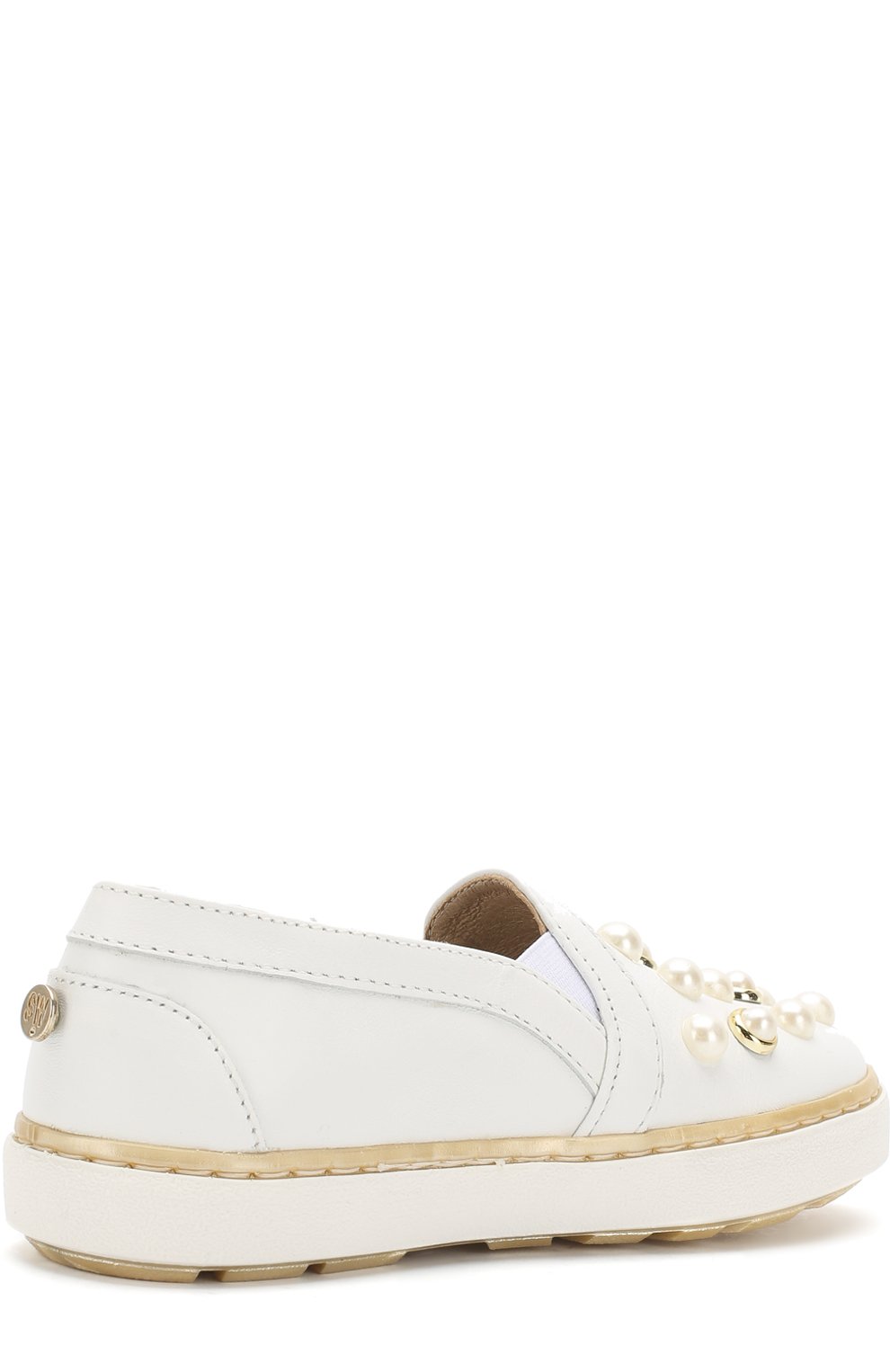 Кожаные слипоны с жемчужинами STUART WEITZMAN, арт. B182508/24-30, фото 3