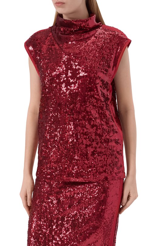 Топ с отделкой пайетками BOSS 50548011 Красный  50548011 Фото 3