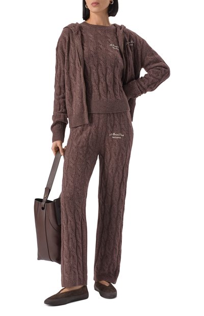 Кашемировый свитер SPORTY AND RICH коричневого цвета по цене 36400 руб., арт. WS066517619BR03, фото 2 Кашемировый свитер SPORTY AND RICH, арт. WS066517619BR03, фото 2