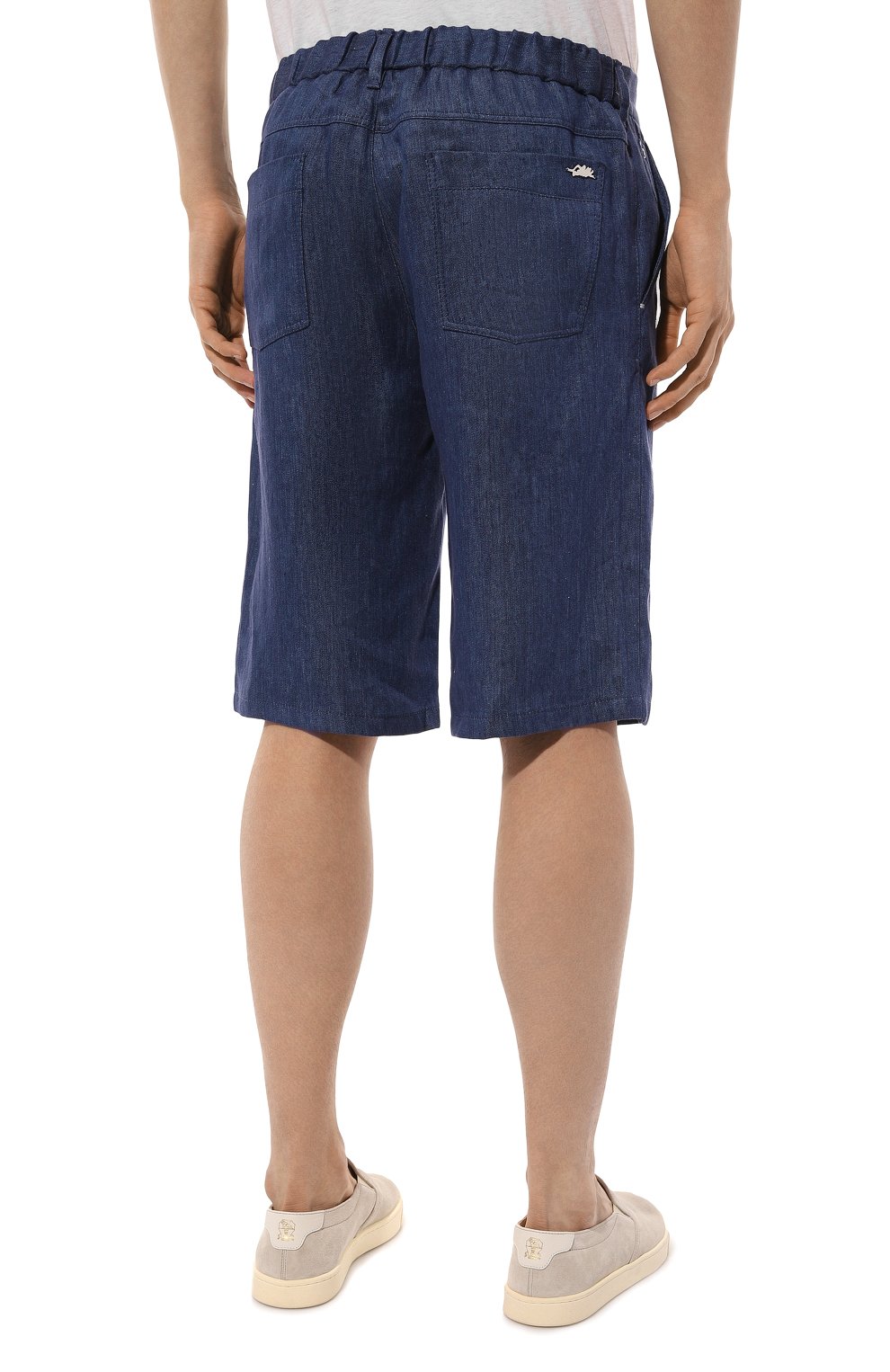 Льняные шорты ZILLI темно-синего цвета по цене 106500 руб., арт. CS822BM0800VZP000, фото 4 Льняные шорты ZILLI, арт. CS822BM0800VZP000, фото 4