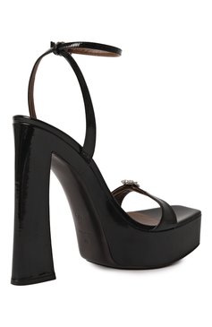 Женские лакированные босоножки himari GIUSEPPE ZANOTTI DESIGN черного цвета, арт. E500013 | Фото 5 (Материал внутренний: Натуральная кожа; Материал сплава: Проставлено; Материал внешний: Натуральная кожа; Каблук высота: Высокий; Подошва: Платформа; Драгоценные камни: Проставлено; Каблук тип: Устойчивый)