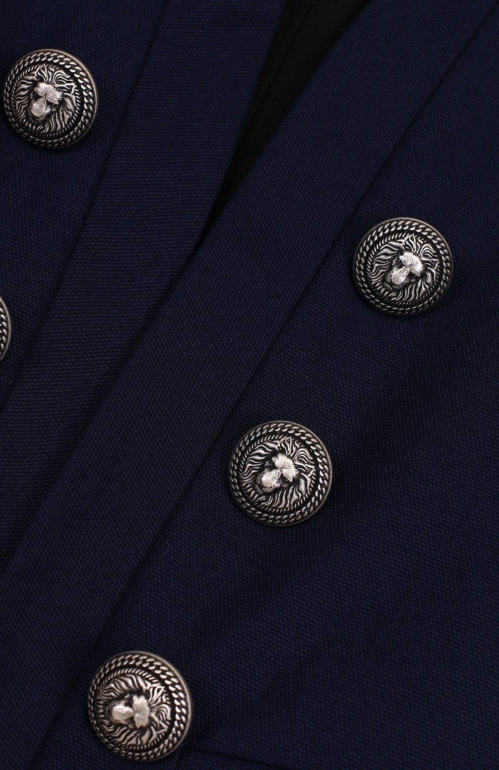 Хлопковый пиджак с шалевыми лацканами и декоративными пуговицами BALMAIN, арт. S8E/7002/T310, фото 3