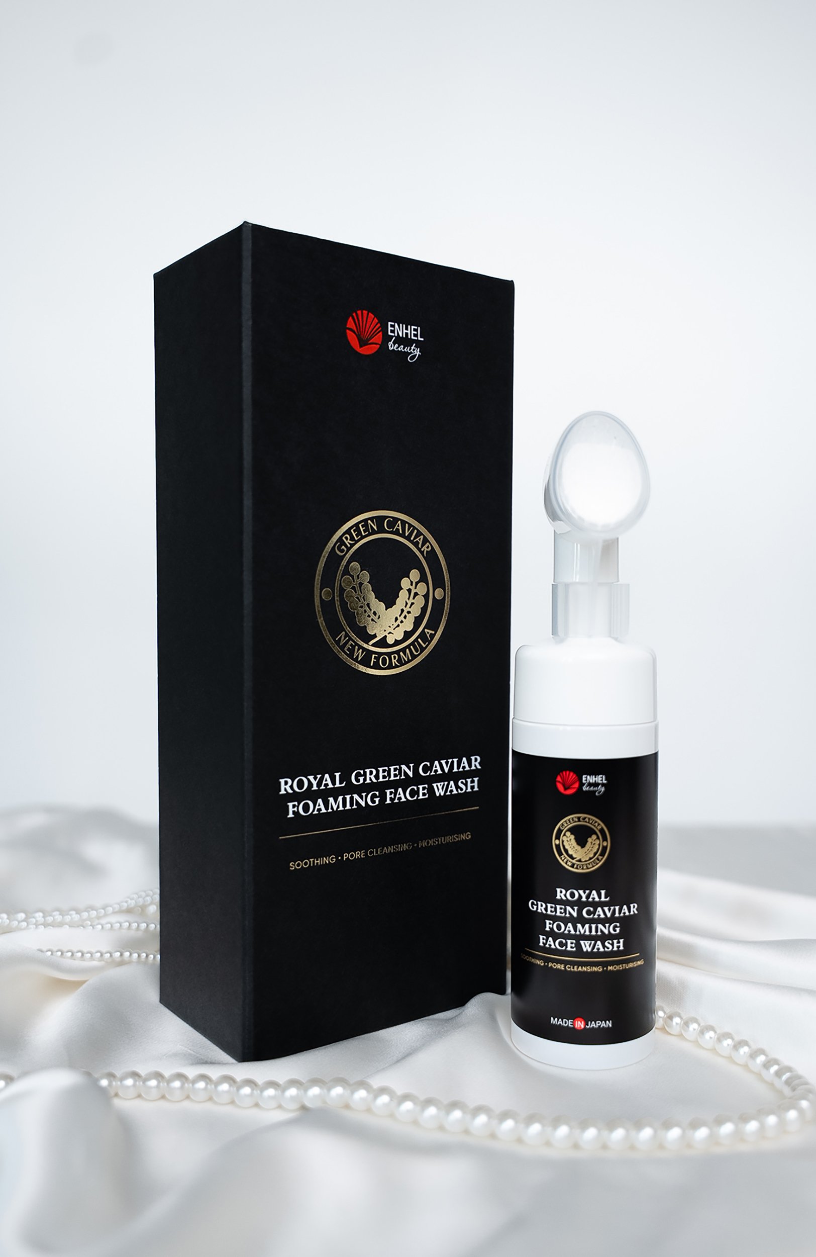 Пенка для умывания с нанощёточкой royal green caviar (150ml) ENHEL BEAUTY, арт. 4589449701571, фото 6