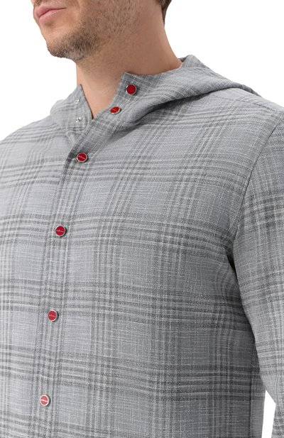 Рубашка из шерсти и шелка KITON, арт. UMCMARK0617E20, фото 5