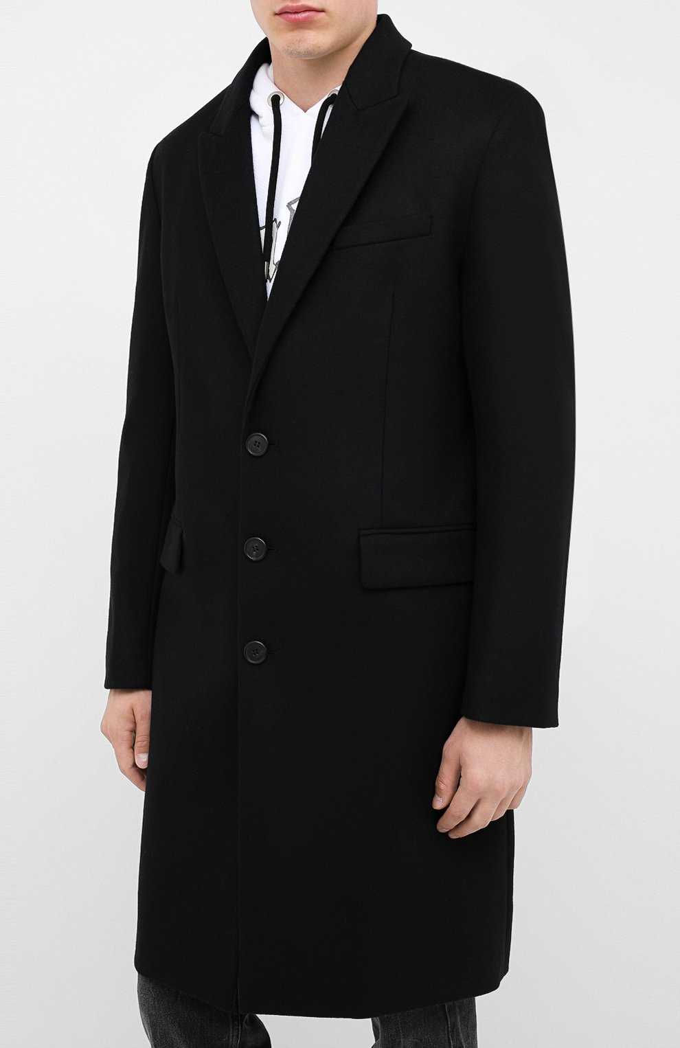 Шерстяное пальто PALM ANGELS, арт. PMEA083E20FAB0011001, фото 3