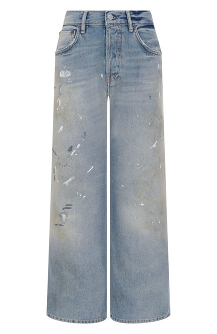 Женские джинсы ACNE STUDIOS голубого цвета, арт. ACNE STUDI0S 2021F TRAFALGAR/A00512 | Фото 1 (Материал сплава: Проставлено; Материал внешний: Растительное волокно, Хлопок, Лиоцелл; Длина (брюки, джинсы): Стандартные; Драгоценные камни: Проставлено)