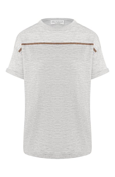 Женский топ из смеси кашемира и шелка BRUNELLO CUCINELLI, арт. M13836300