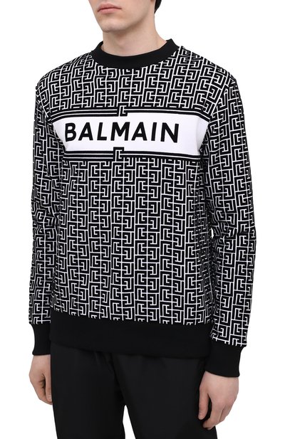 Хлопковый свитшот BALMAIN, арт. VH0JQ040/B089, фото 3