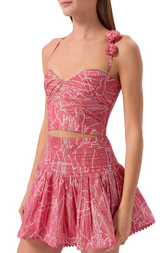 Хлопковый топ Poupette St Barth WPPR26DCXAKP Розовый  WPPR26DCXAKP Фото 3