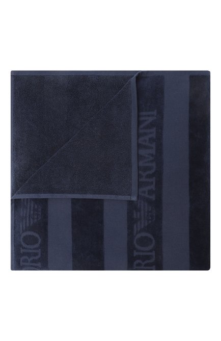 Мужские хлопковое полотенце EMPORIO ARMANI темно-синего цвета, арт. EX000016/AF12357 | Фото 1 (Нос: Не проставлено; Материал: Текстиль, Хлопок; Автоматизация состава: Проставлено)