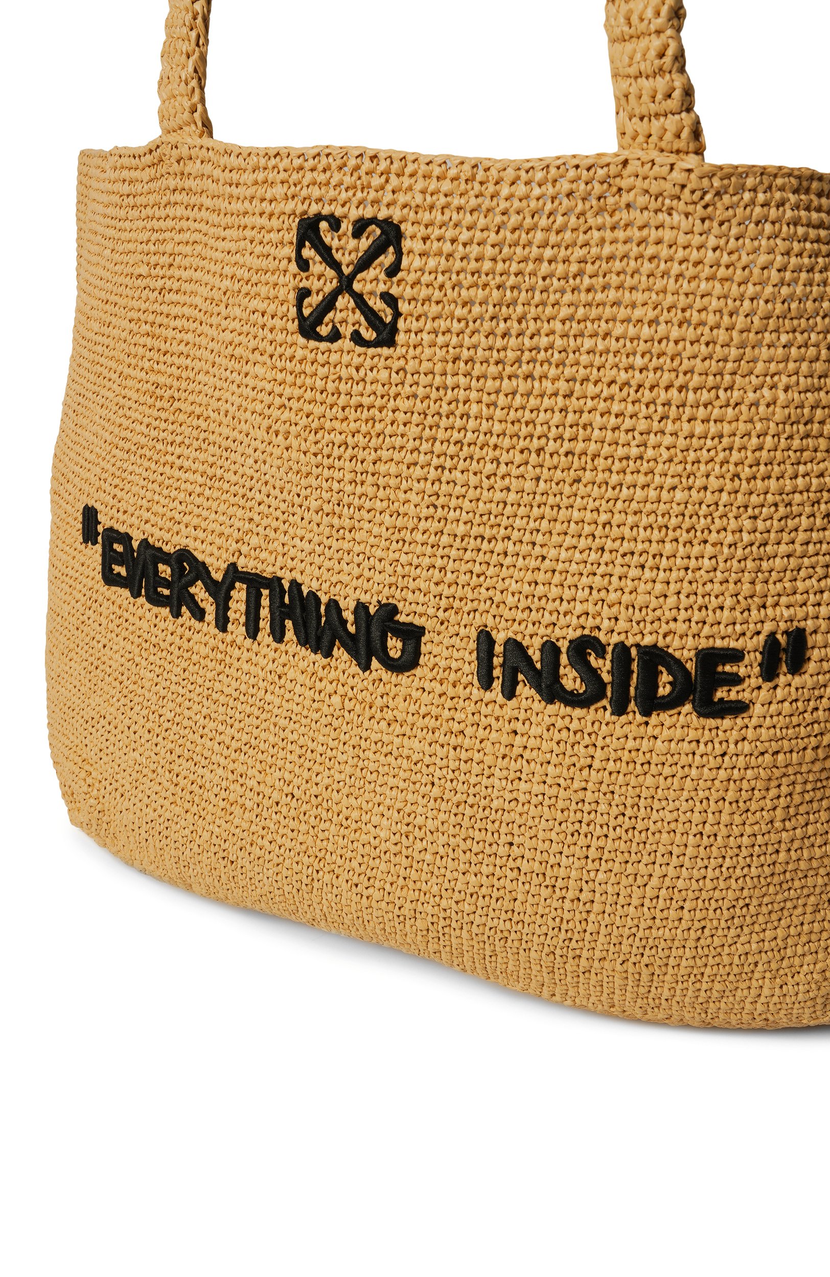 Сумка-тоут jitney quote OFF-WHITE бежевого цвета по цене 34200 руб., арт. 0WWNA15F26FB01, фото 6 Сумка-тоут jitney quote OFF-WHITE, арт. 0WWNA15F26FB01, фото 6