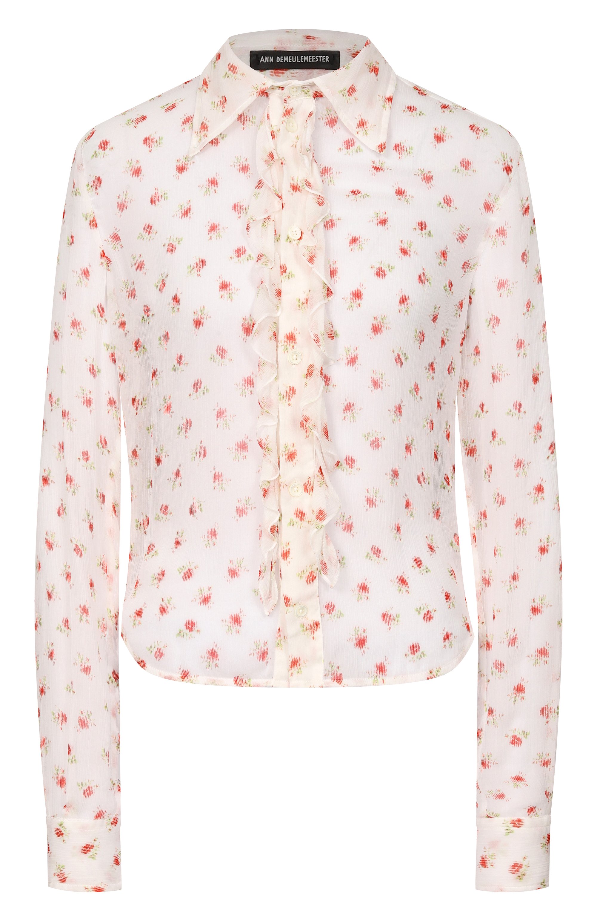 Блузка из вискозы ANN DEMEULEMEESTER кремового цвета по цене 121500 руб., арт. B0013785/FA733, фото 1 Блузка из вискозы ANN DEMEULEMEESTER, арт. B0013785/FA733, фото 1