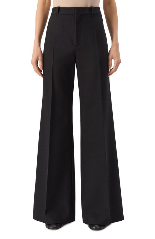 Шерстяные брюки Chloé CHC25SPA06299 Чёрный  CHC25SPA06299 Фото 3