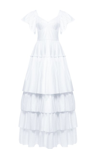 Женское хлопковое платье-макси с оборками DOLCE & GABBANA, арт. F6A70T/FU5GK