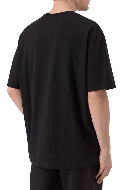 Хлопковая футболка Balmain GH1EG225/GF40 Чёрный  GH1EG225/GF40 Фото 4
