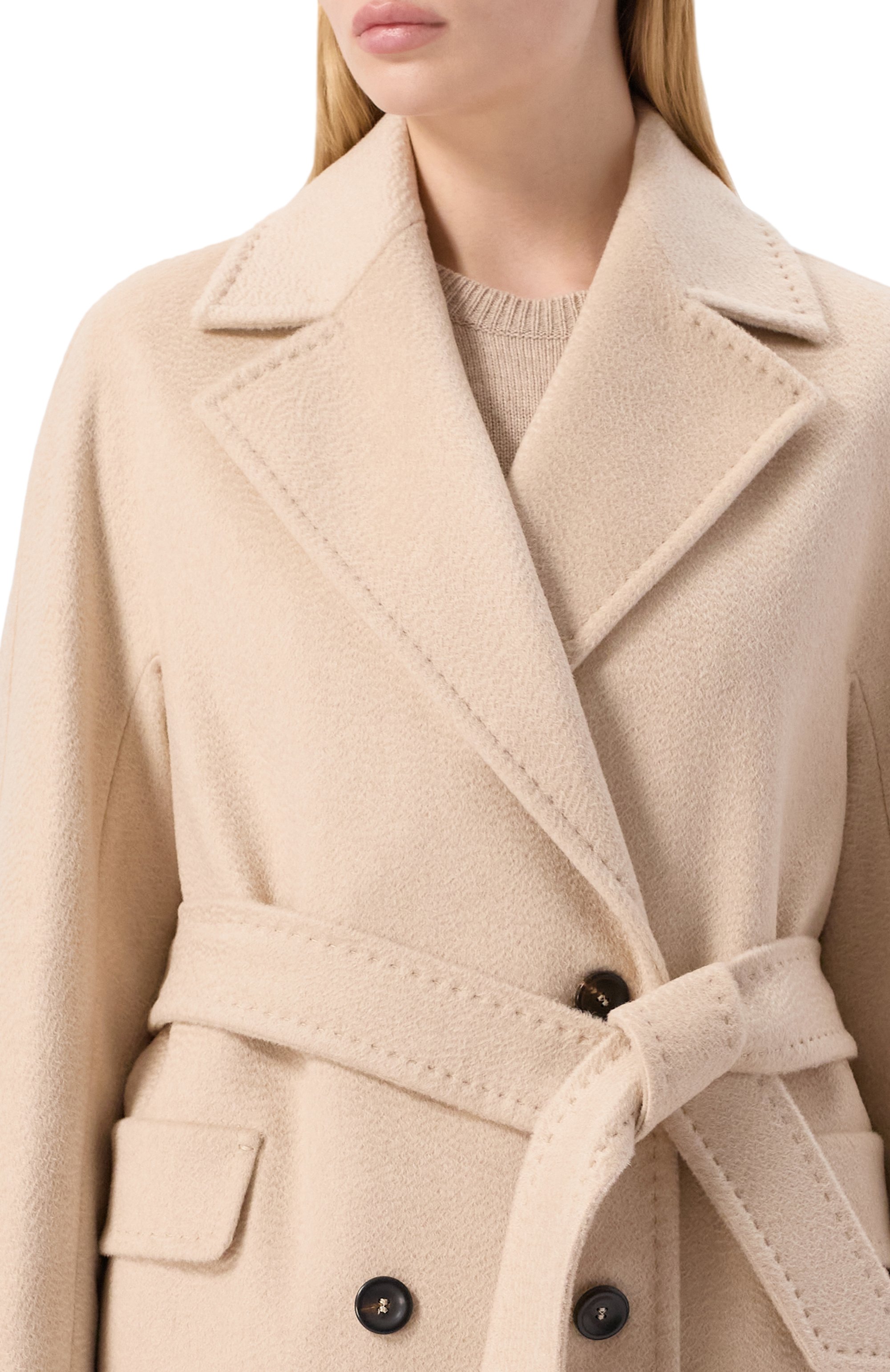 Пальто из шерсти и кашемира MAX MARA STUDIO, арт. PANTE0N, фото 5