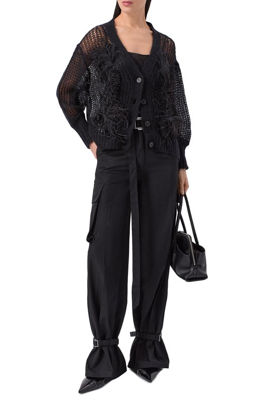 Брюки-карго The Attico 260WCP00283/PLL001AA Чёрный  260WCP00283/PLL001AA Фото 2