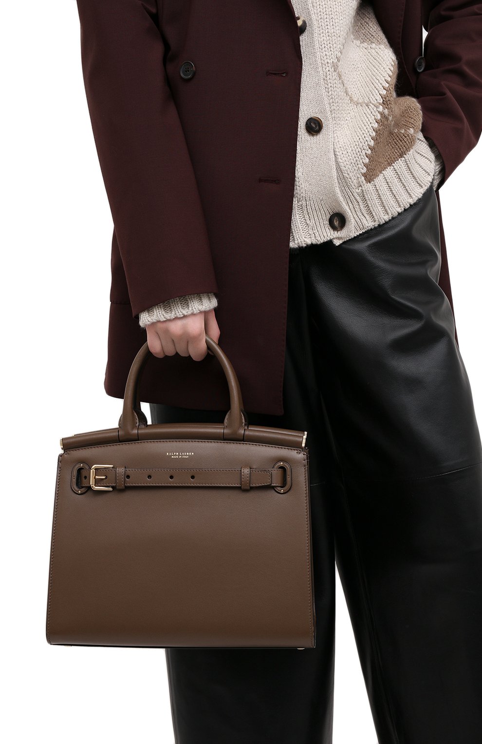 Сумка rl50 RALPH LAUREN коричневого цвета по цене 216500 руб., арт. 435769047, фото 2 Сумка rl50 RALPH LAUREN, арт. 435769047, фото 2