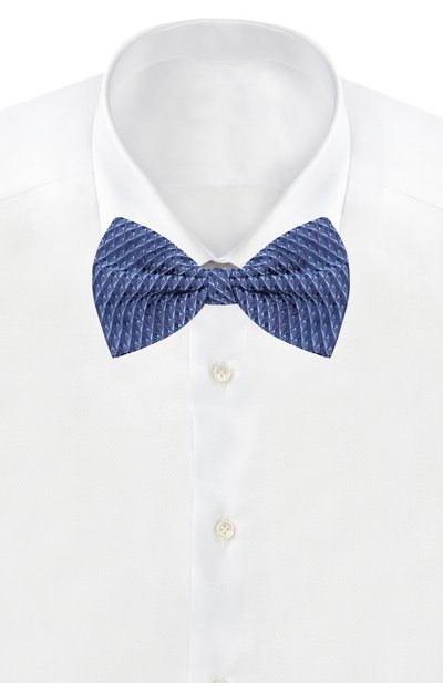 Шелковый галстук-бабочка CORNELIANI синего цвета по цене 7650 руб., арт. 83U308-9120331/00, фото 2 Шелковый галстук-бабочка CORNELIANI, арт. 83U308-9120331/00, фото 2