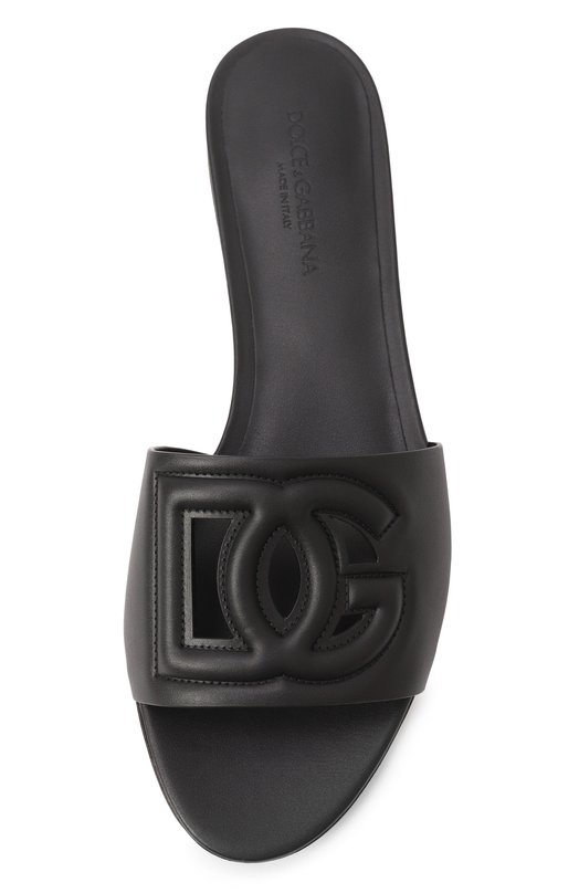 Кожаные шлепанцы Bianca Dolce & Gabbana CQ0436/AY329 Чёрный  CQ0436/AY329 Фото 6