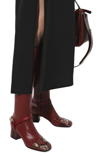 Сапоги с отделкой из кожи питона GUCCI, арт. 388453 EU740, фото 3