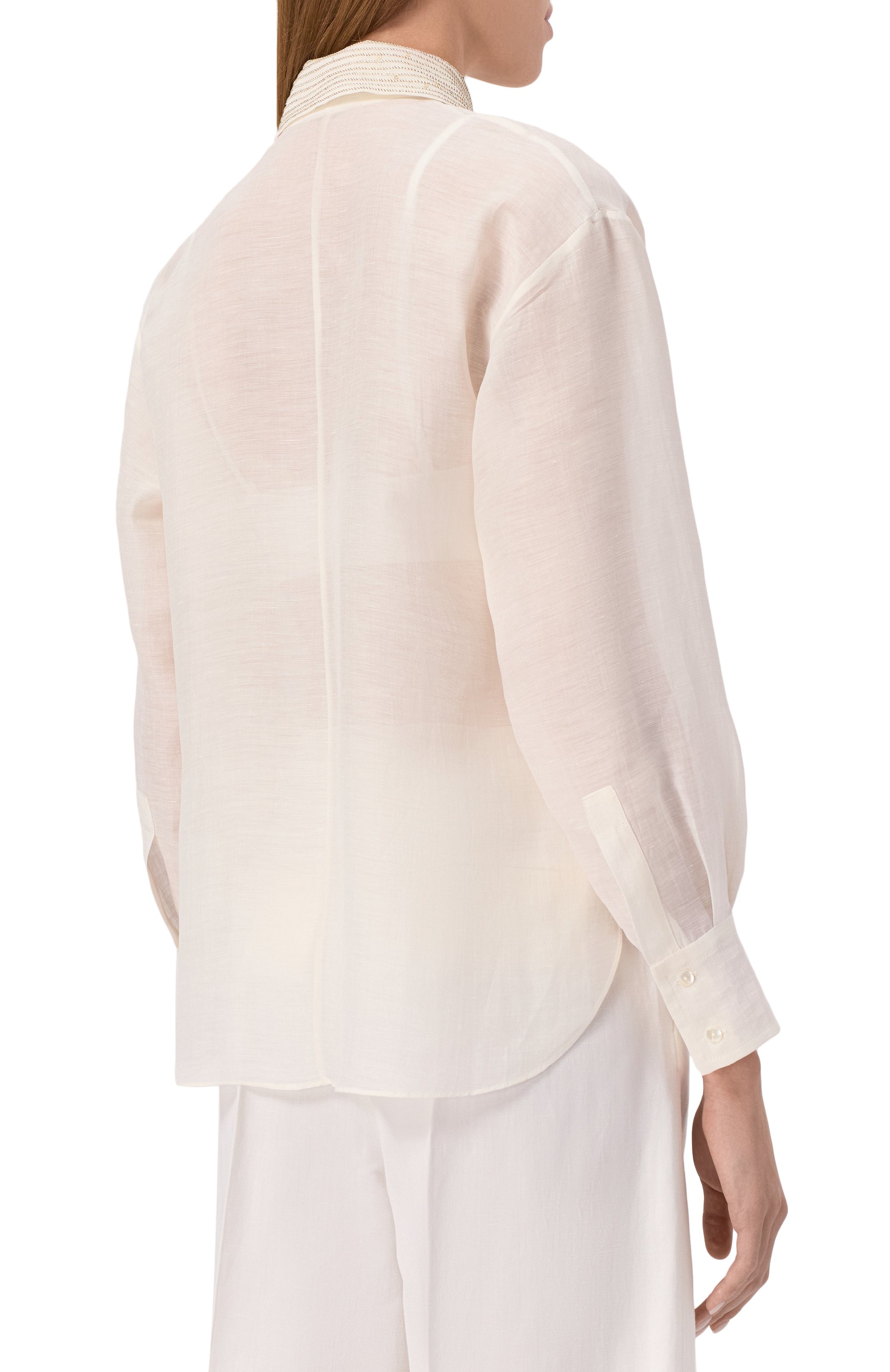 Рубашка из вискозы и льна ANTONELLI FIRENZE, арт. N1801/977, фото 4