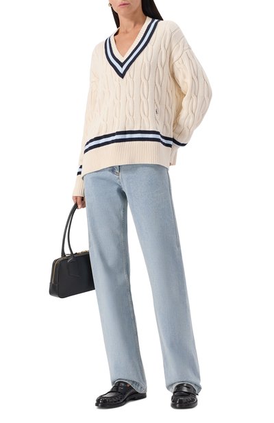 Хлопковый свитер SPORTY AND RICH, арт. WS011602302WH38, фото 2