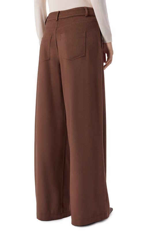 Брюки из шерсти и шелка Max and Moi H25BABILI Коричневый  H25BABILI Фото 4
