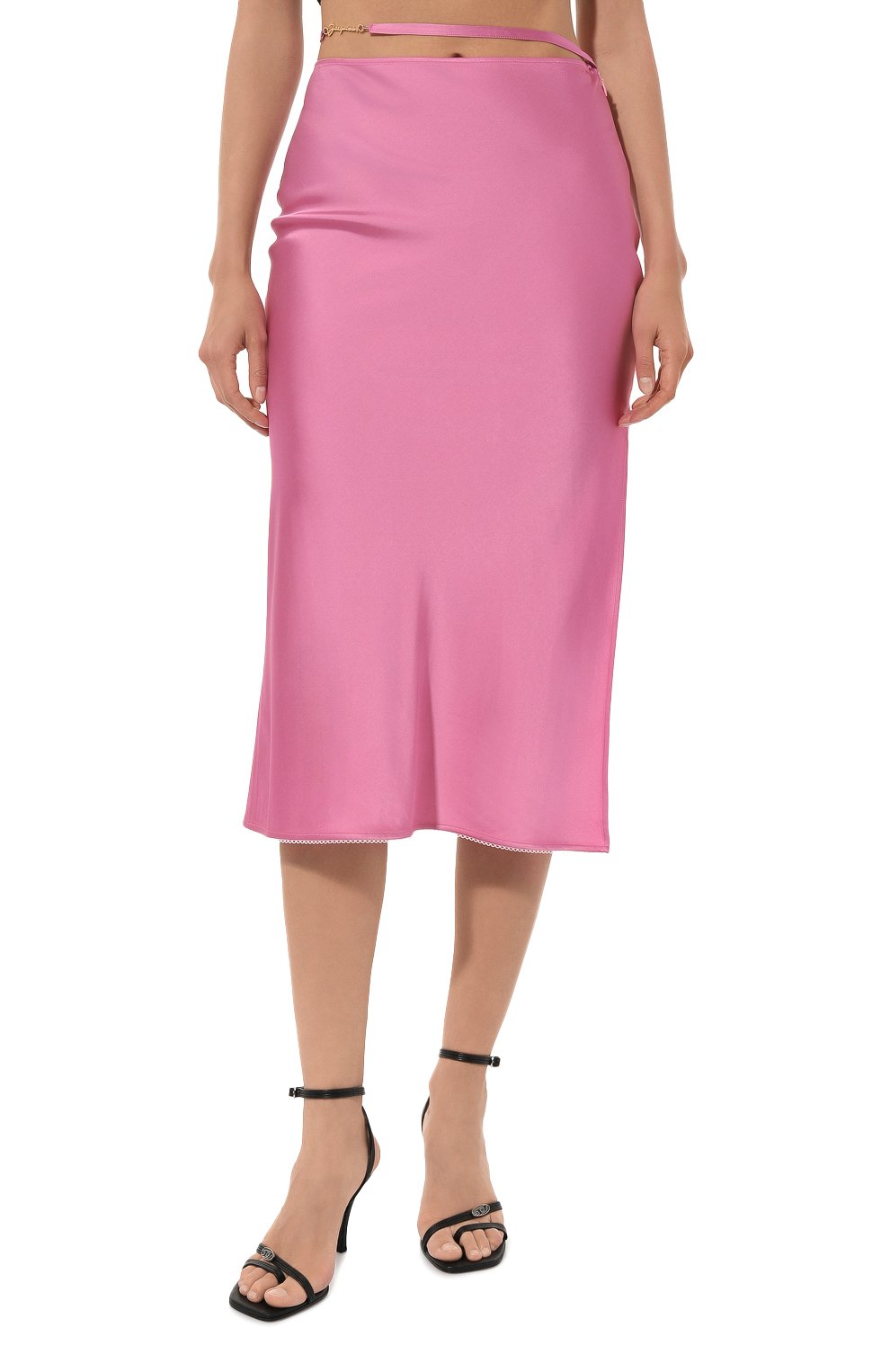 Юбка из вискозы JACQUEMUS розового цвета по цене 71850 руб., арт. 22H213SK009-1000, фото 3 Юбка из вискозы JACQUEMUS, арт. 22H213SK009-1000, фото 3