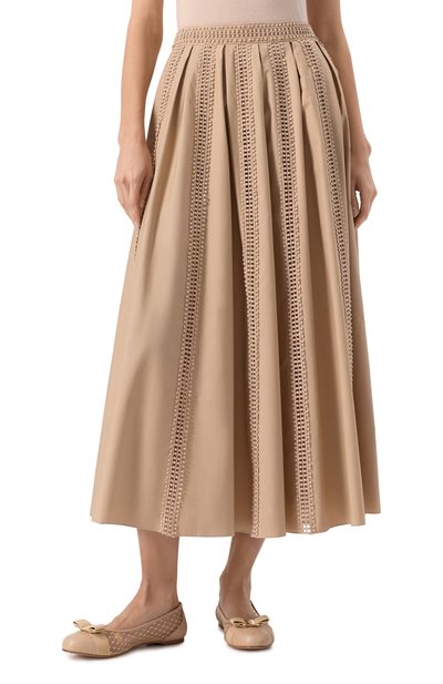 Хлопковая юбка ELIE SAAB, арт. SK139NS25/P0009, фото 3