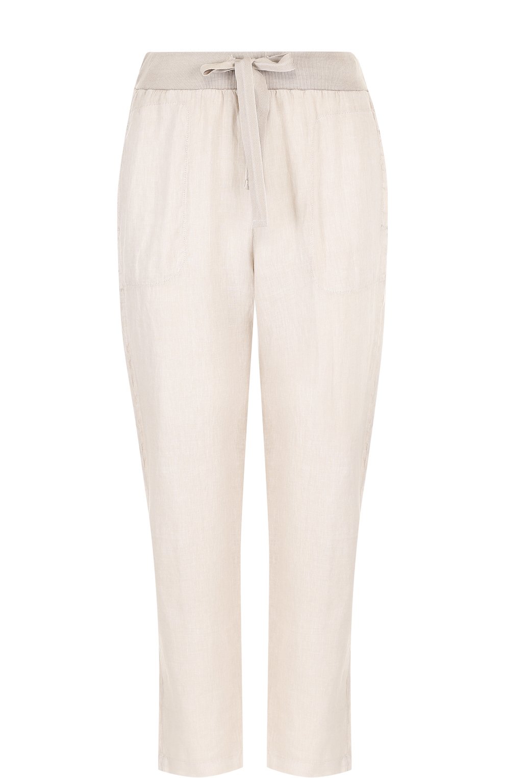Льняные укороченные брюки с эластичным поясом DEHA, арт. B74337, фото 1