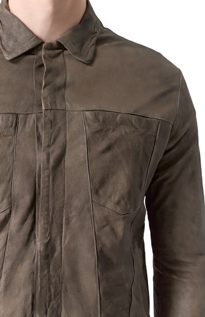 Кожаная куртка-рубашка GIORGIO BRATO, арт. GU25S20098NAPSTM, фото 5