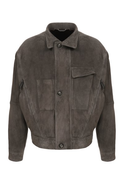 Мужской замшевый бомбер GIORGIO ARMANI, арт. GM004407/AF30029