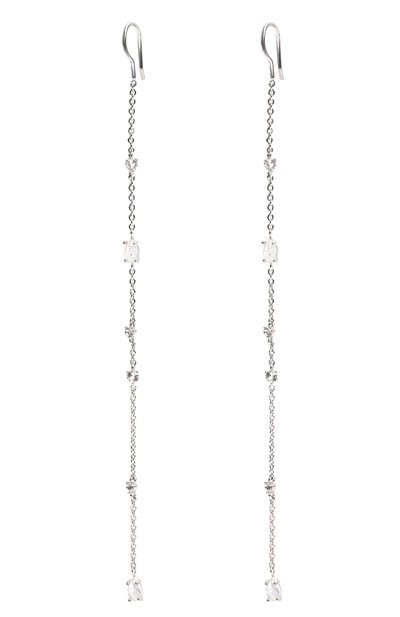 Серьги-цепочки с лунными камнями и топазами MOONKA, арт. wt-her-mns, фото 3