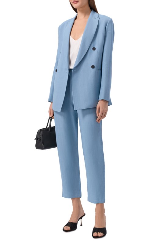 Жакет из вискозы и льна Antonelli Firenze M3128Q/935 Голубой  M3128Q/935 Фото 2