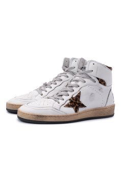 Женские кожаные кеды sky star GOLDEN GOOSE DELUXE BRAND белого цвета, арт. GWF00230.F002193 | Фото 1 (Кросс-КТ: хайтопы; Подошва: Платформа; Материал внутренний: Натуральная кожа; Материал сплава: Проставлено; Материал утеплителя: Без утеплителя; Драгоценные камни: Проставлено; Стили: Кэжуэл; Длина стельки: 23,2, 23,8, 24,5, 25,2, 25,8, 26,5, 22,5, 27,2)