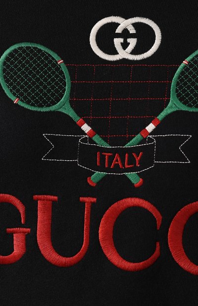 Хлопковый свитшот GUCCI черного цвета по цене 128160 руб., арт. 469250/XJBIY, фото 5 Хлопковый свитшот GUCCI, арт. 469250/XJBIY, фото 5
