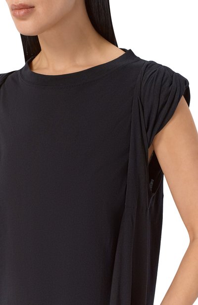 Хлопковое платье DRIES VAN NOTEN черного цвета по цене 61800 руб., арт. 011131/3606, фото 4 Хлопковое платье DRIES VAN NOTEN, арт. 011131/3606, фото 4